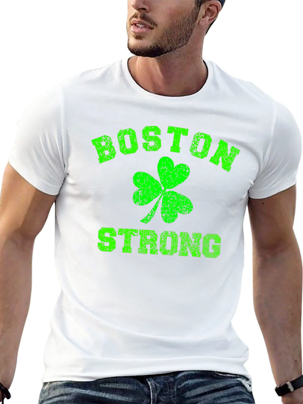 Boston Strong T-Shirt Shamrock Graphic Tee