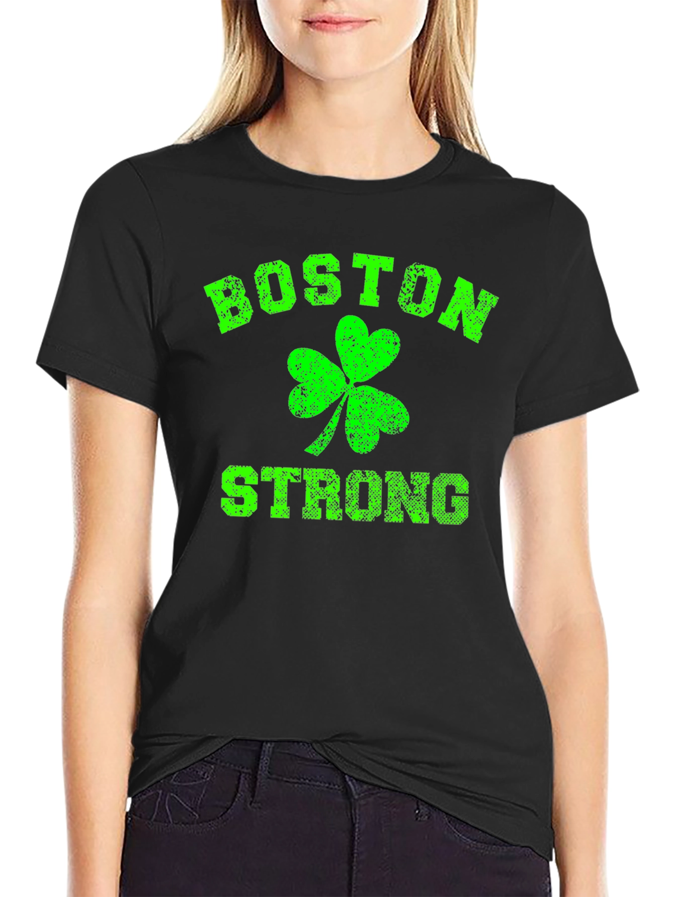 Boston Strong T-Shirt Shamrock Graphic Tee
