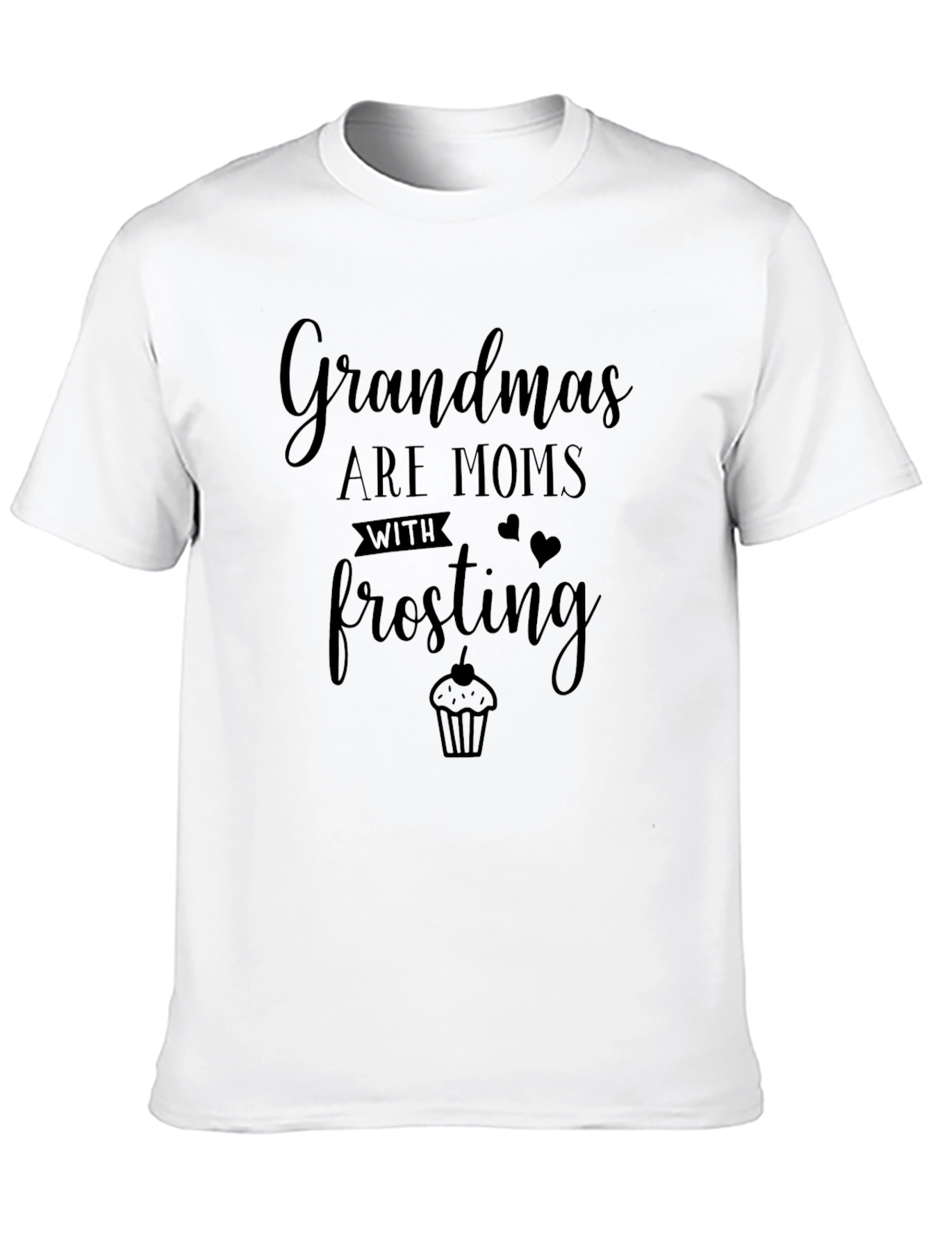 Grandmas Are Moms With Frosting Black T-Shirt