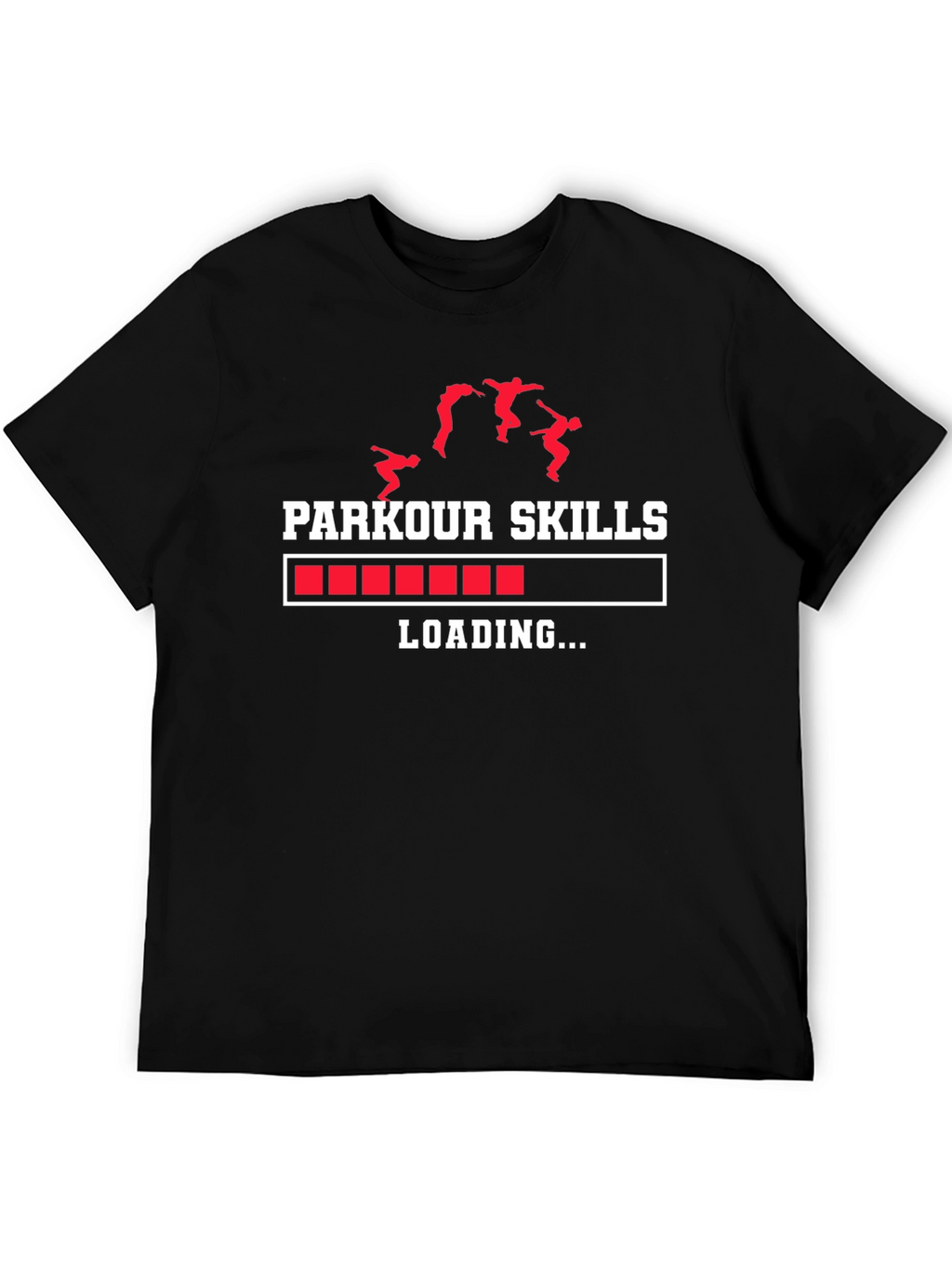 Parkour Skills Loading Graphic Tee - Black Cotton