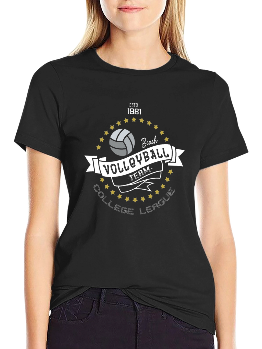 Volleyball College League Team T-Shirt
