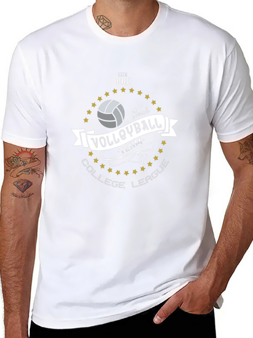 Volleyball College League Team T-Shirt