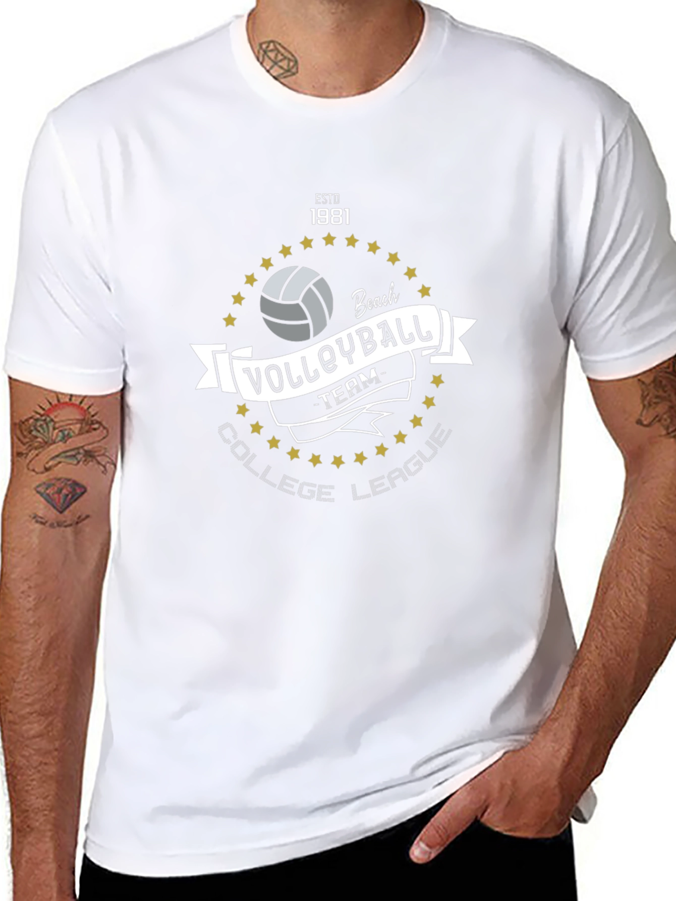 Volleyball College League Team T-Shirt