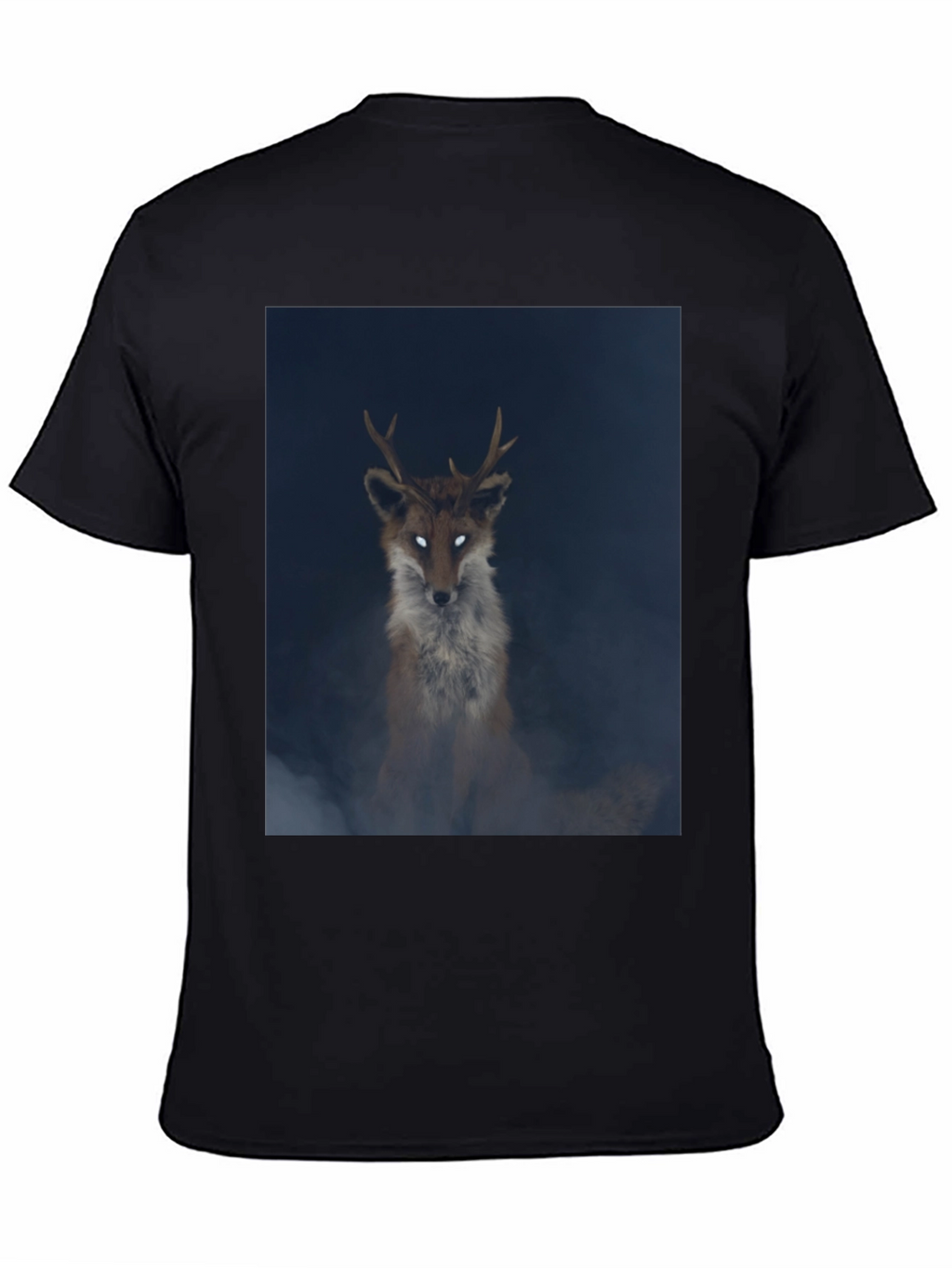 Mystic Fox Graphic Tee - Black Cotton Blend