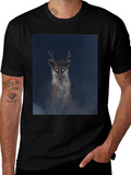 Mystic Fox Graphic Tee - Black Cotton Blend
