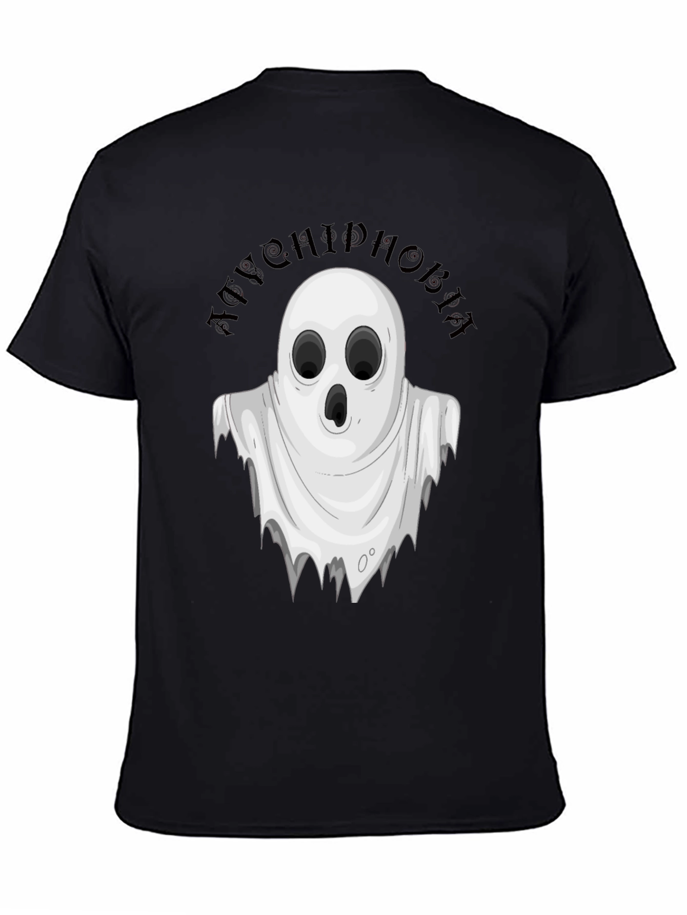 Boo! Achluophobia Ghost Graphic Tee - Black