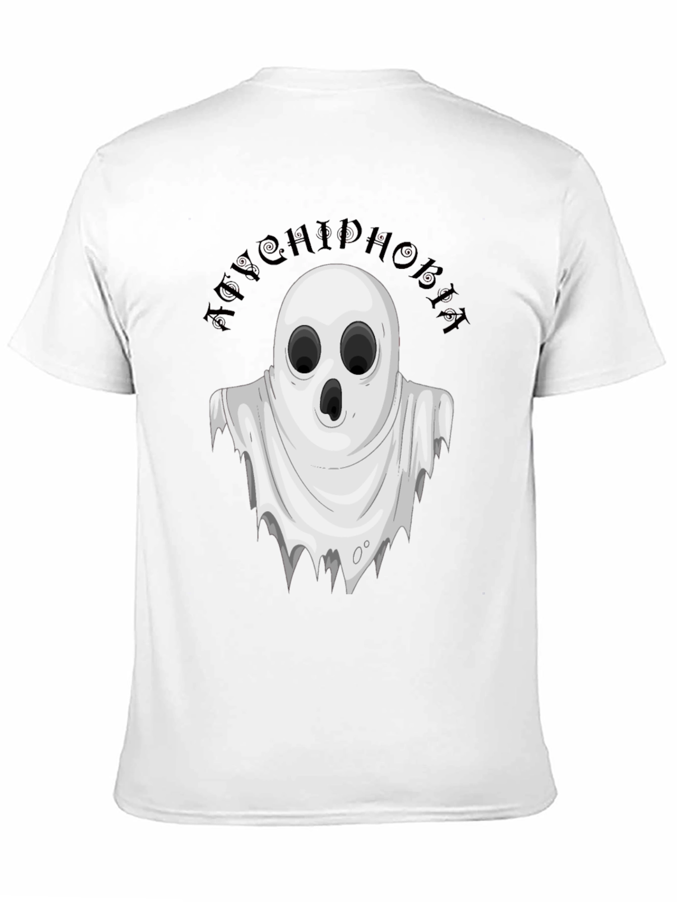 Boo! Achluophobia Ghost Graphic Tee - Black