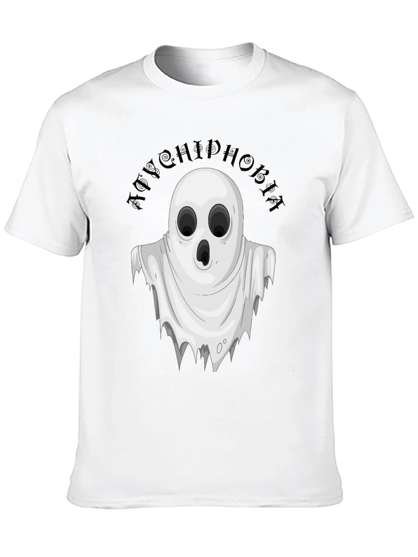 Boo! Achluophobia Ghost Graphic Tee - Black