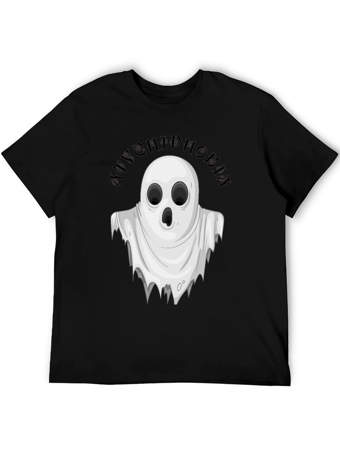 Boo! Achluophobia Ghost Graphic Tee - Black