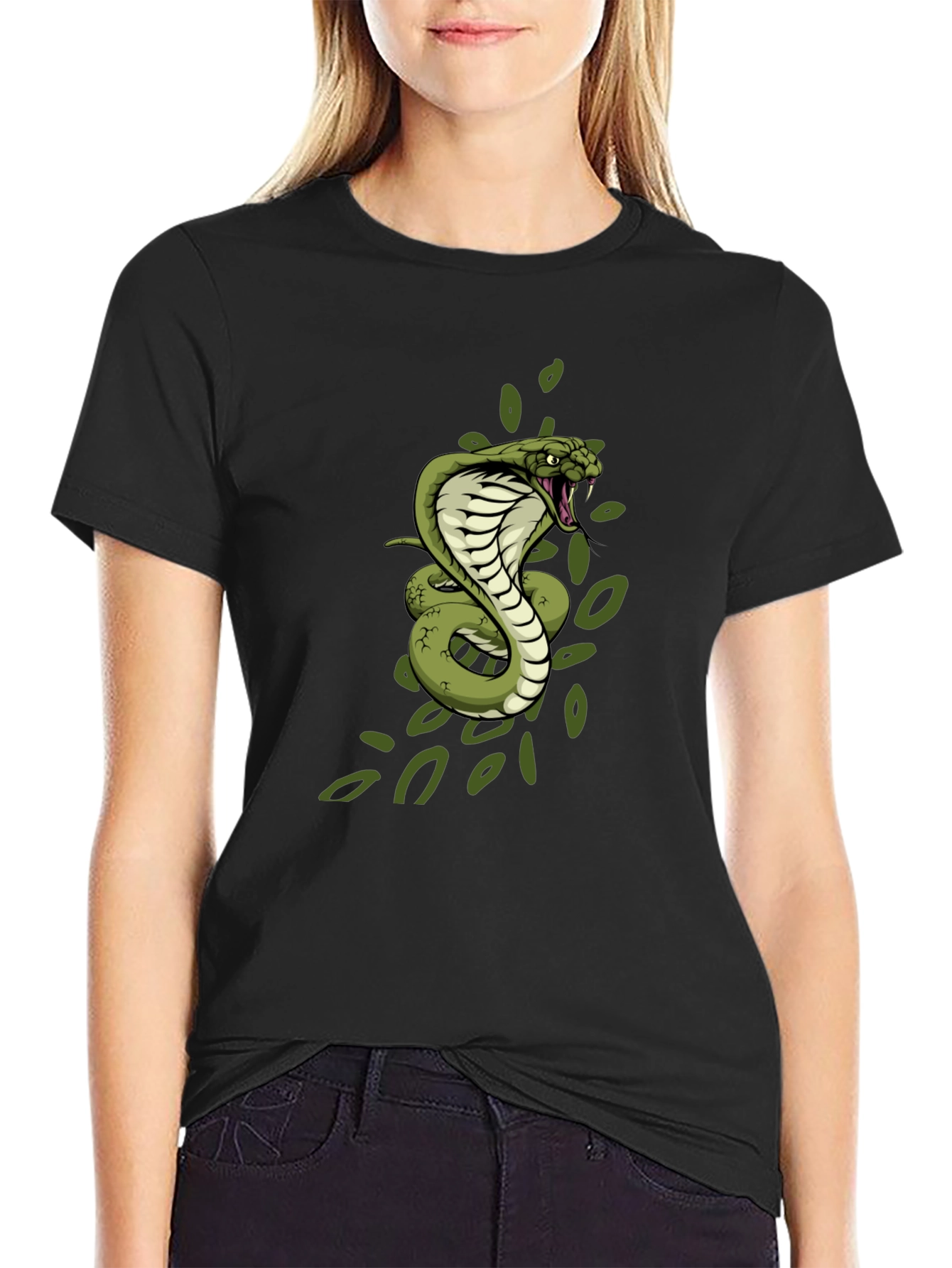 Cobra Graphic Print Black T-Shirt