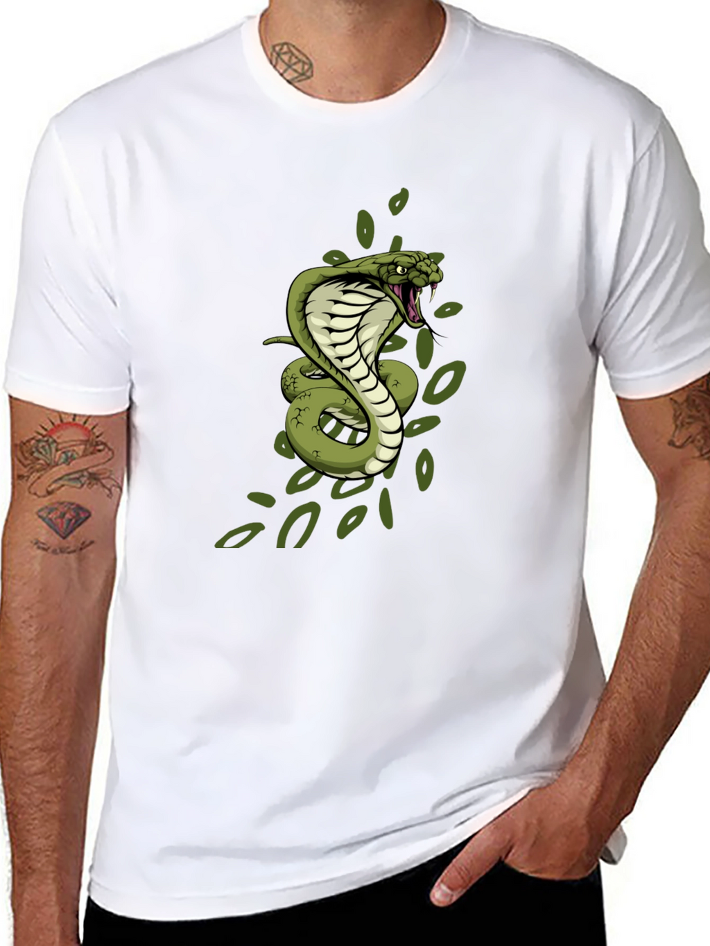 Cobra Graphic Print Black T-Shirt