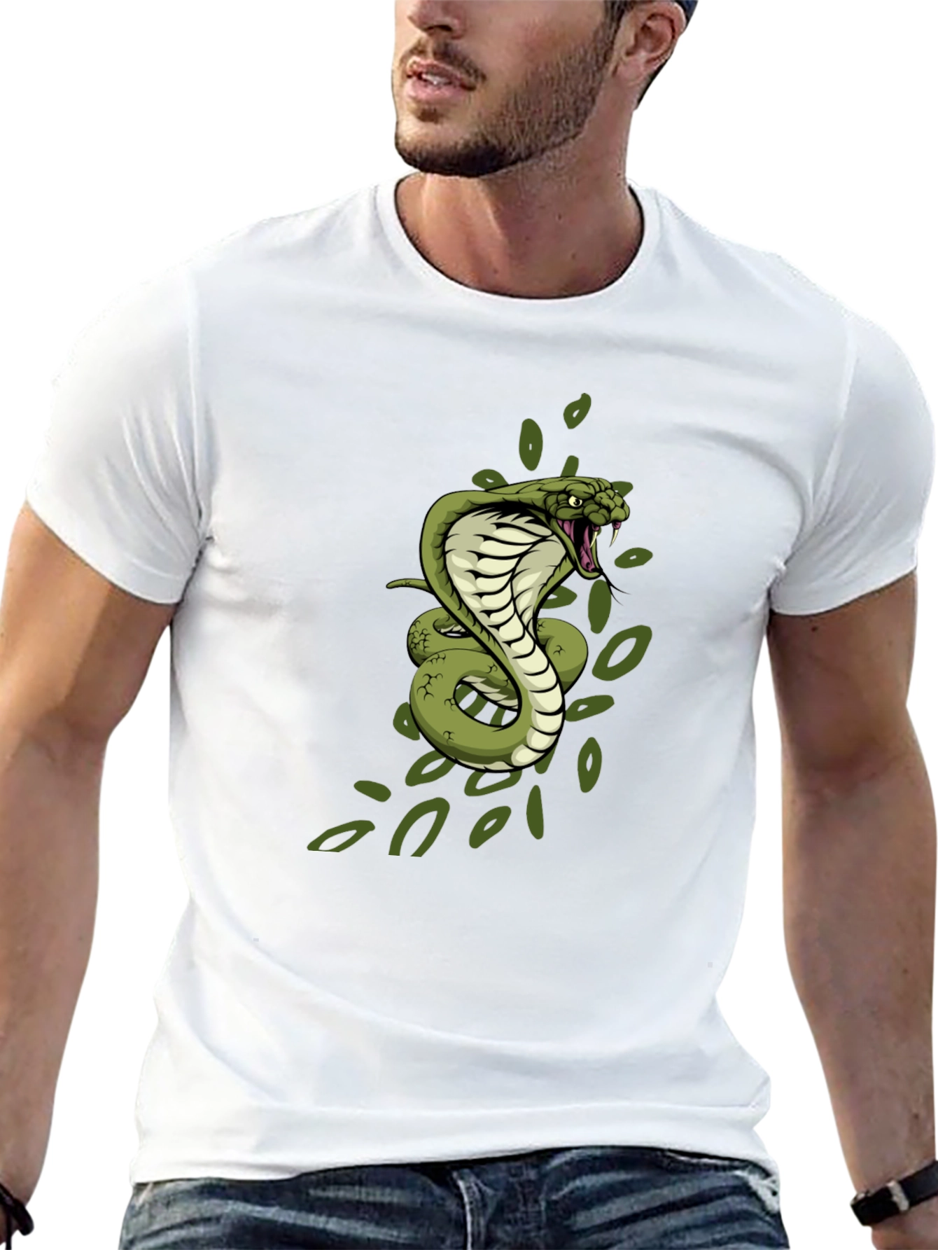 Cobra Graphic Print Black T-Shirt