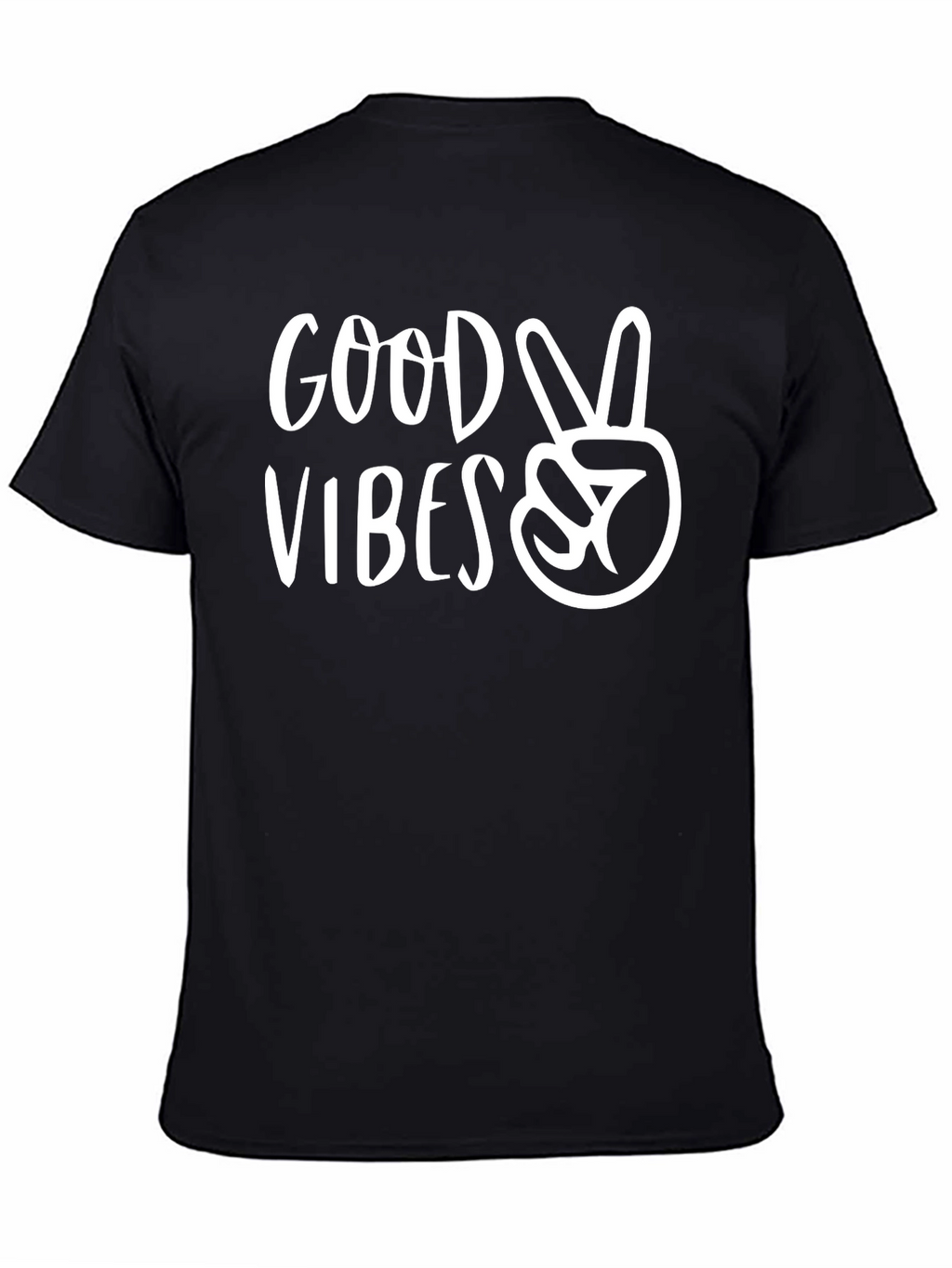 Good Vibes Graphic Tee - Black Cotton Comfort