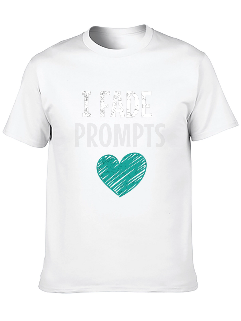 I Fade Prompts Graphic Tee - Black Cotton Blend