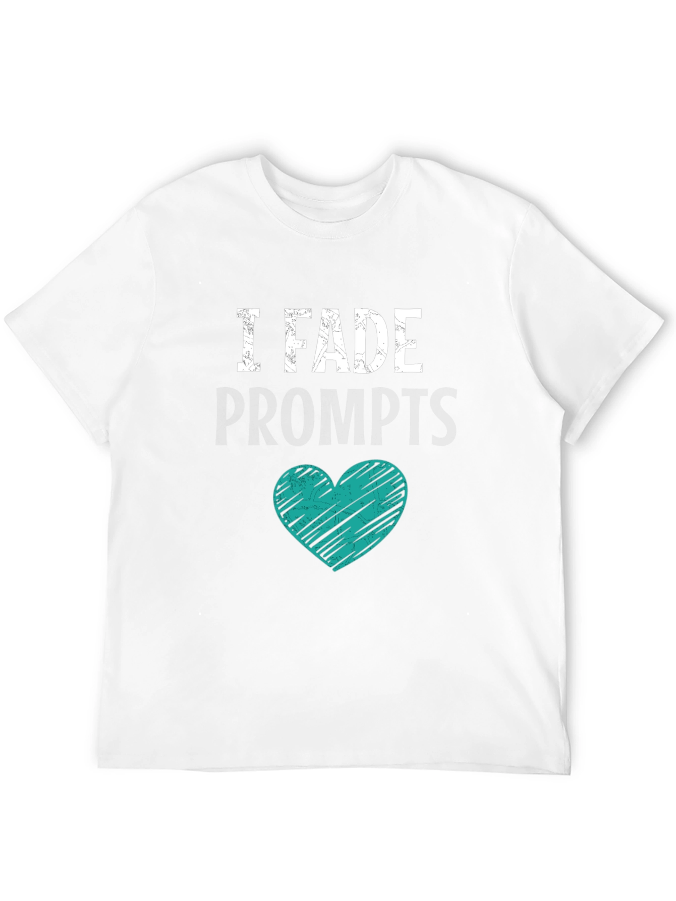 I Fade Prompts Graphic Tee - Black Cotton Blend