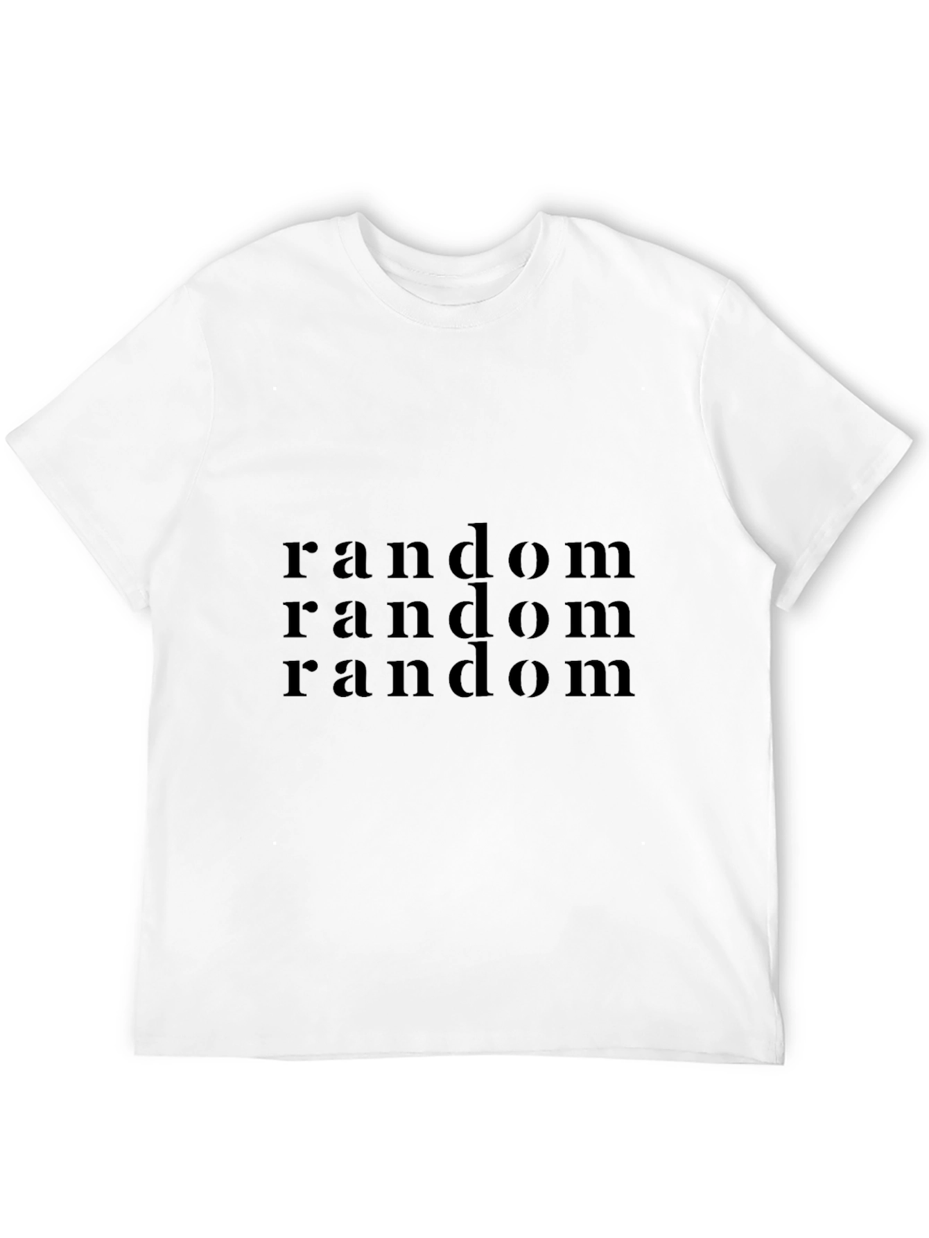 Random Print Black T-Shirt
