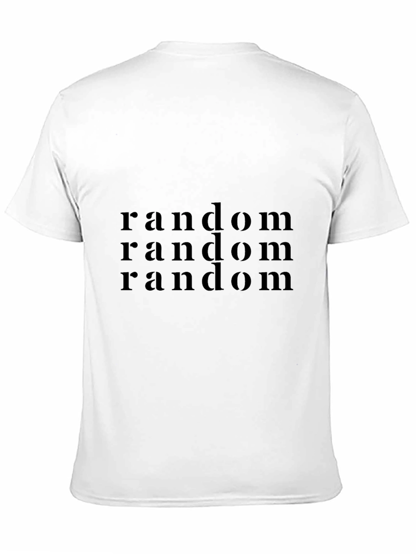 Random Print Black T-Shirt