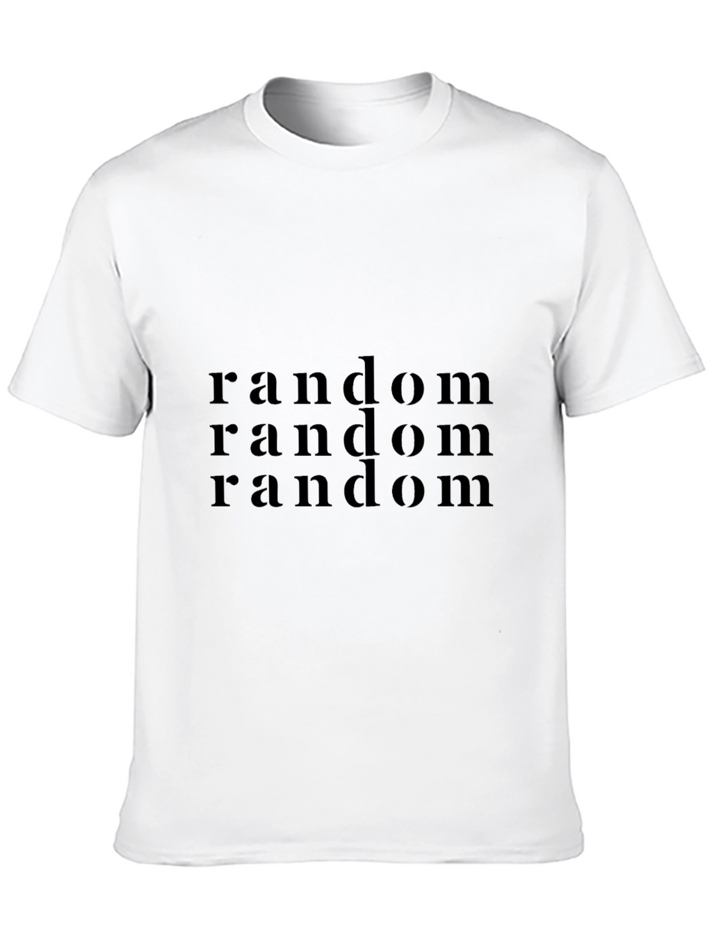 Random Print Black T-Shirt