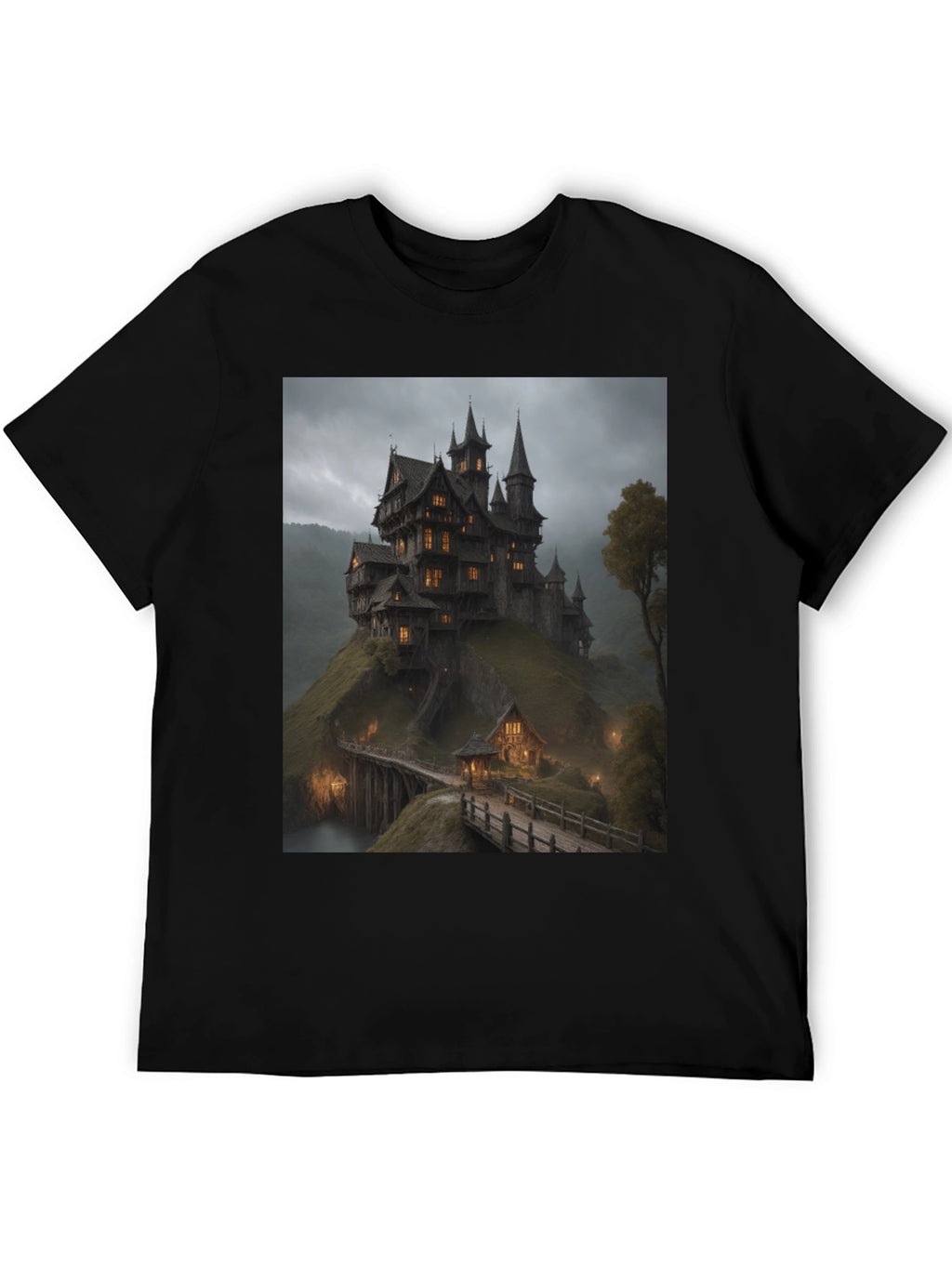 Haunted Castle T-Shirt - Spooky Graphic Tee