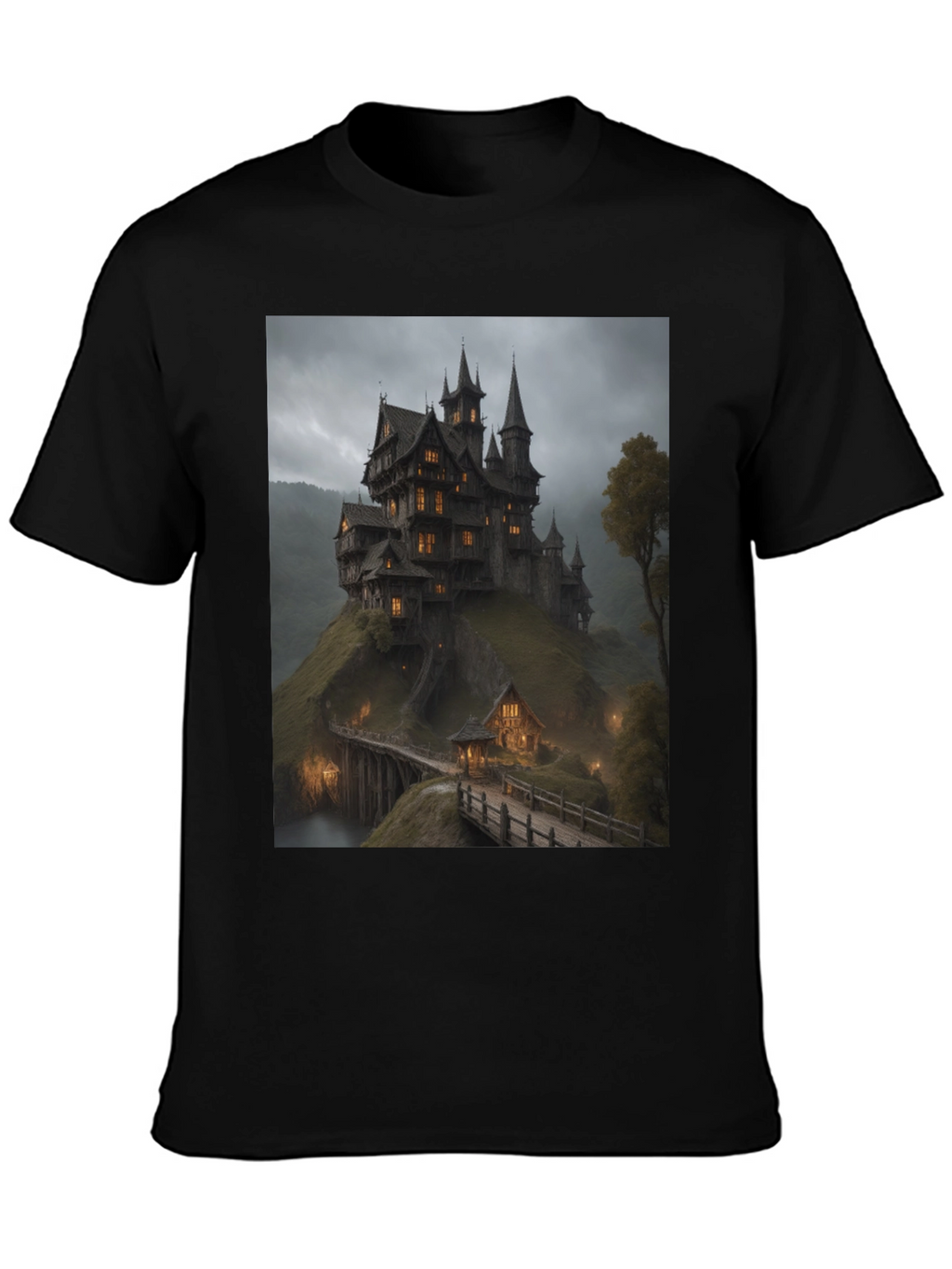 Haunted Castle T-Shirt - Spooky Graphic Tee