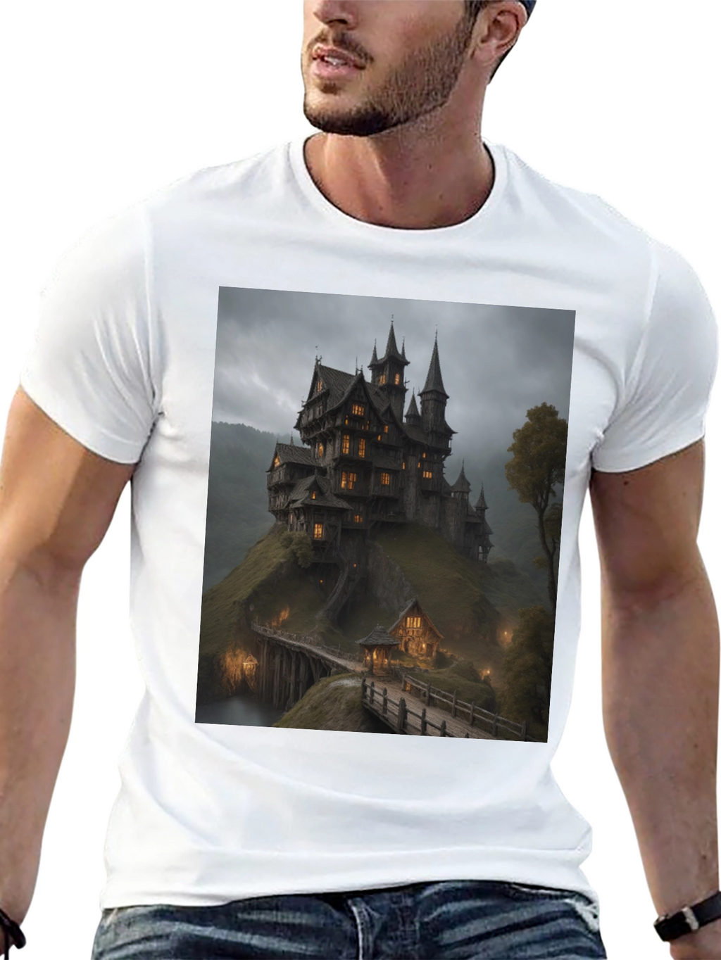 Haunted Castle T-Shirt - Spooky Graphic Tee