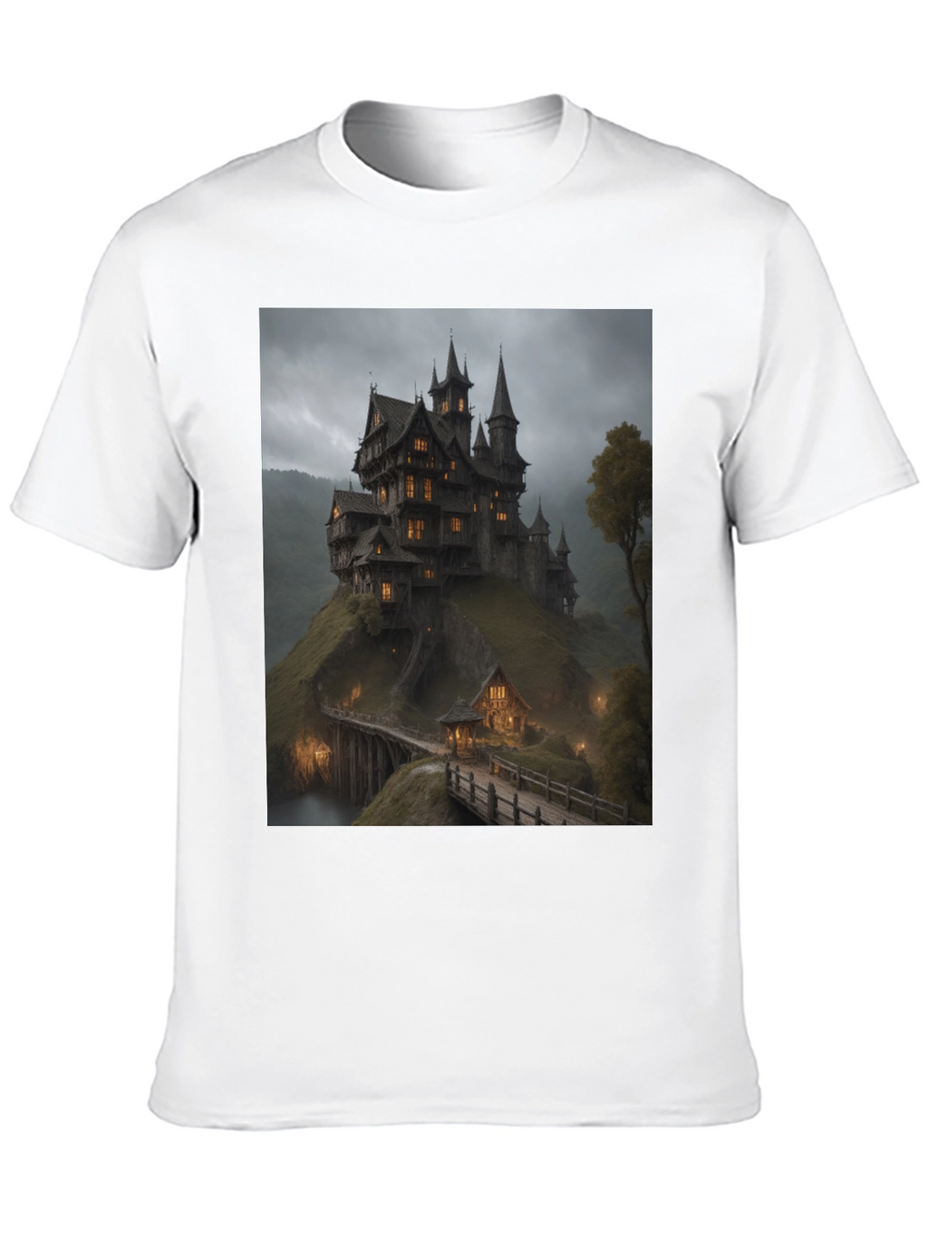 Haunted Castle T-Shirt - Spooky Graphic Tee