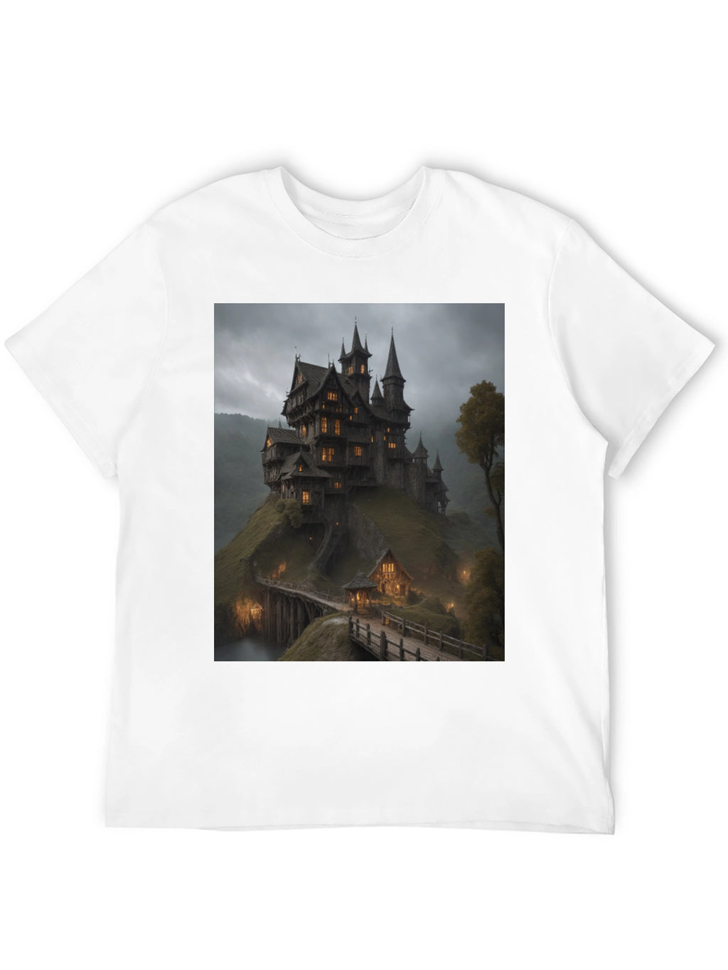 Haunted Castle T-Shirt - Spooky Graphic Tee
