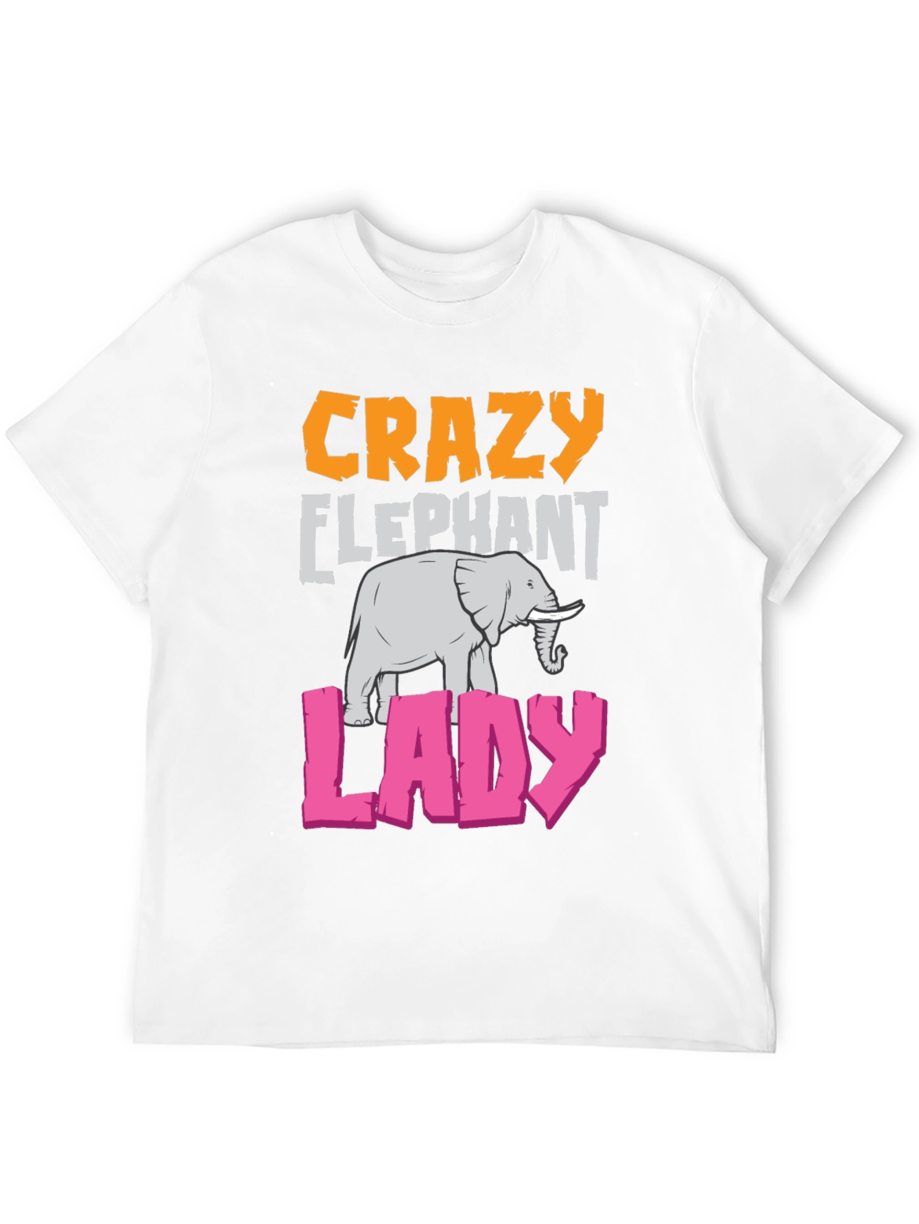 Crazy Elephant Lady Graphic T-Shirt