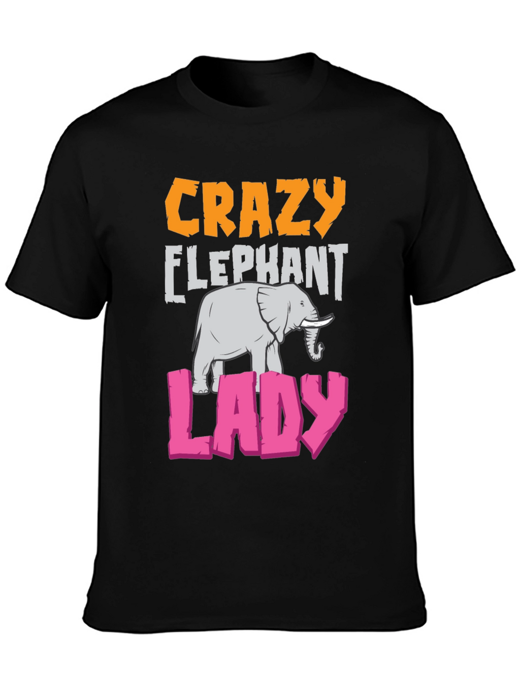 Crazy Elephant Lady Graphic T-Shirt