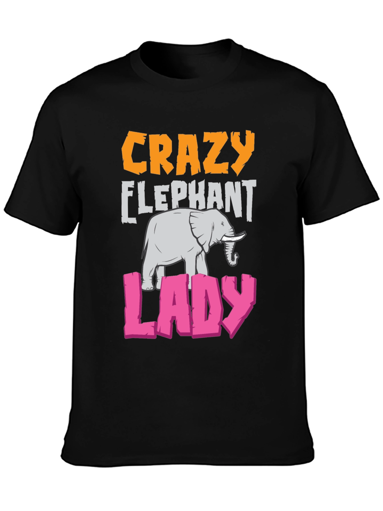 Crazy Elephant Lady Graphic T-Shirt