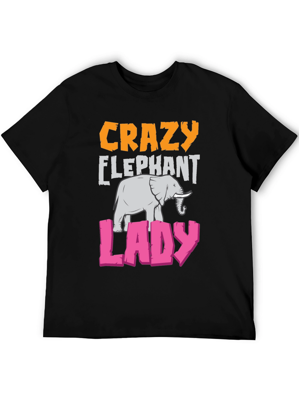 Crazy Elephant Lady Graphic T-Shirt
