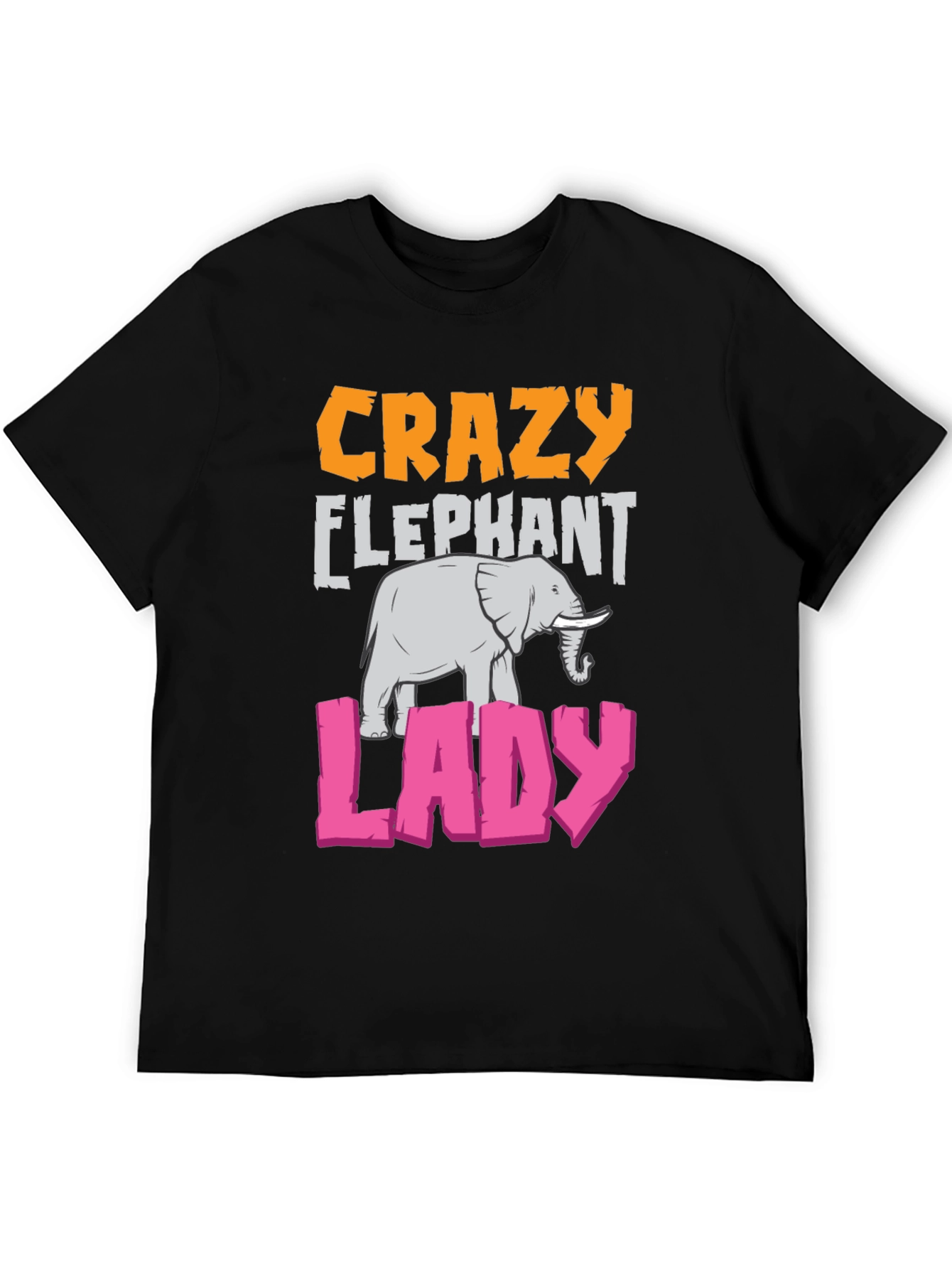 Crazy Elephant Lady Graphic T-Shirt