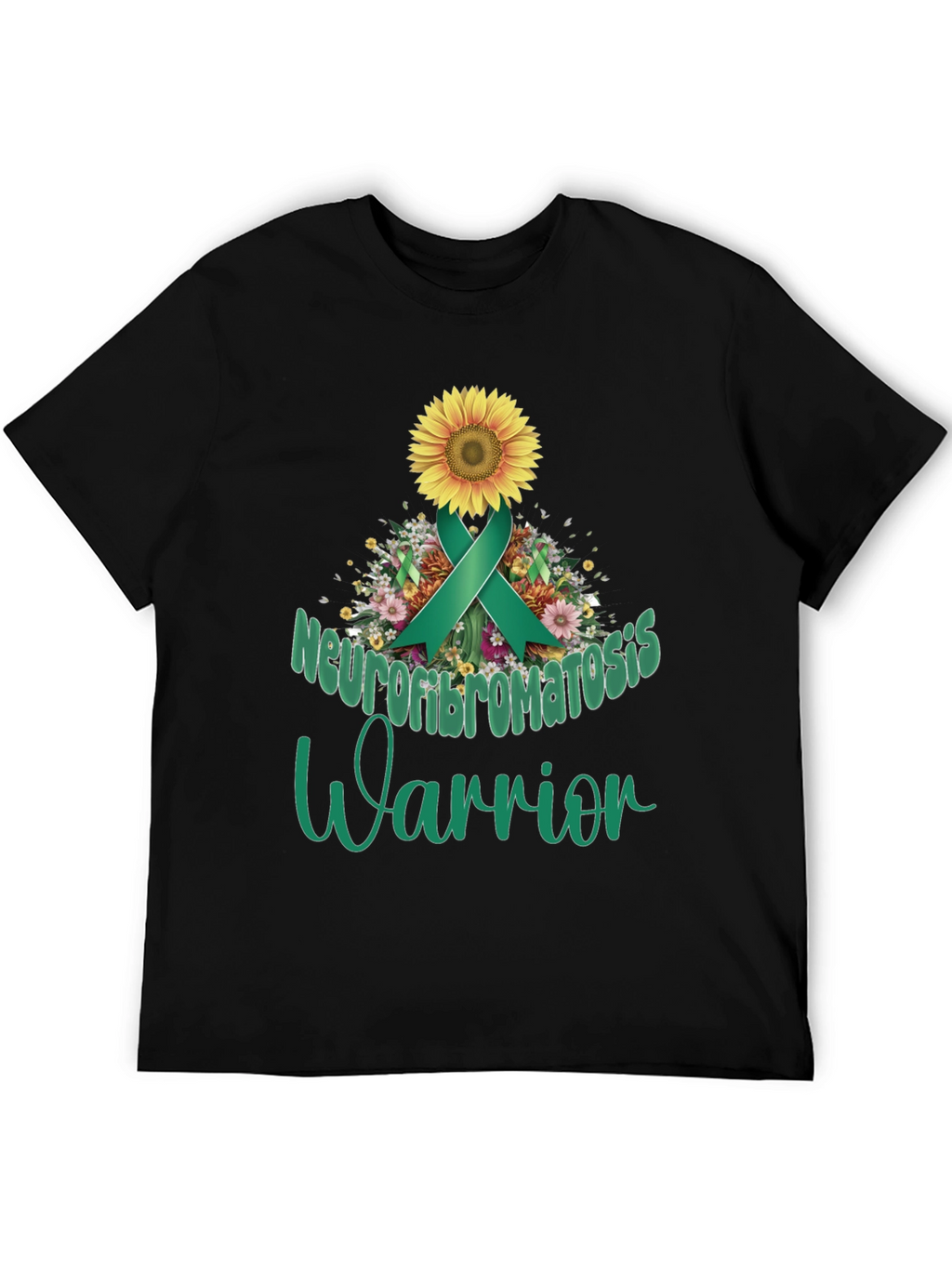 Neurofibromatosis Warrior Sunflower Ribbon T-Shirt