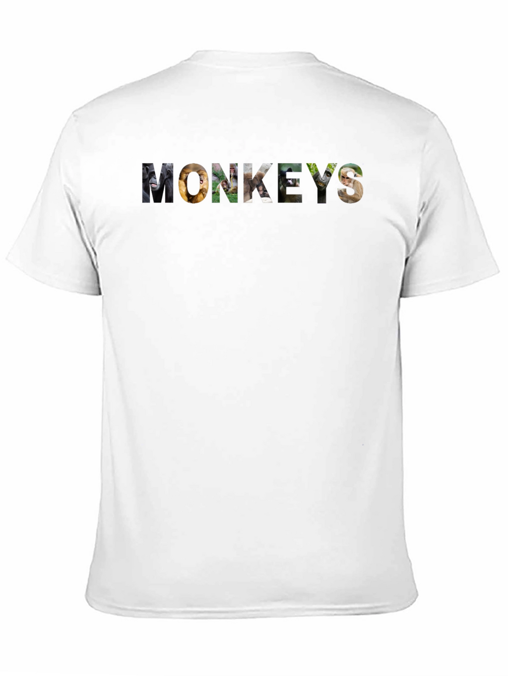 Monkeys Graphic Print Black T-Shirt