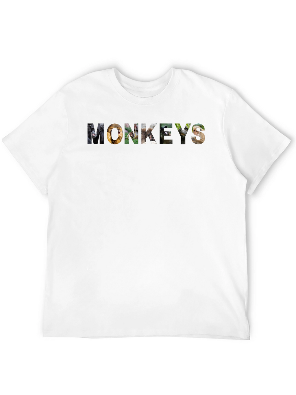 Monkeys Graphic Print Black T-Shirt