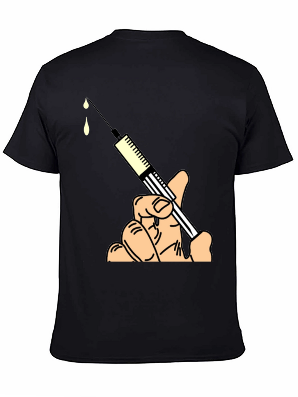 Humorous Syringe Graphic Tee - Novelty Design