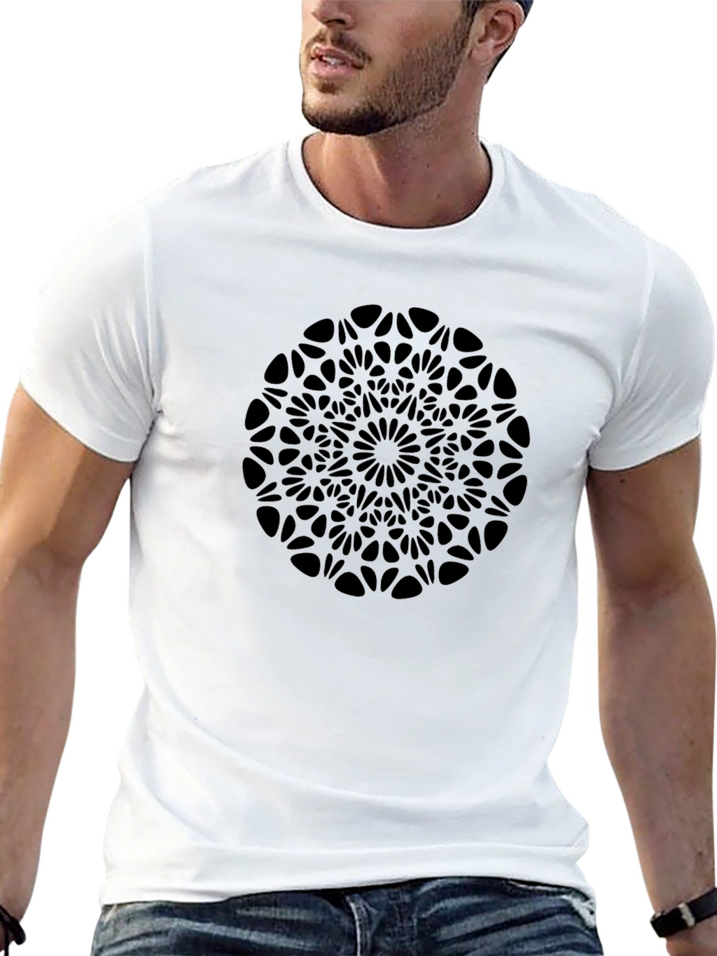 Black Mandala Graphic T-Shirt