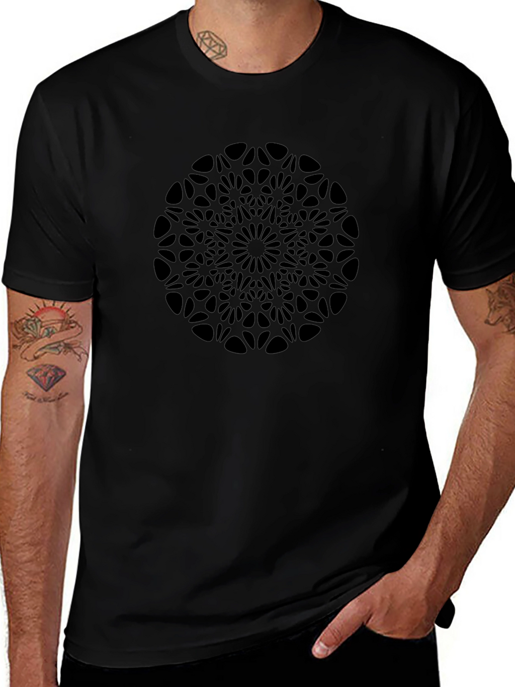 Black Mandala Graphic T-Shirt