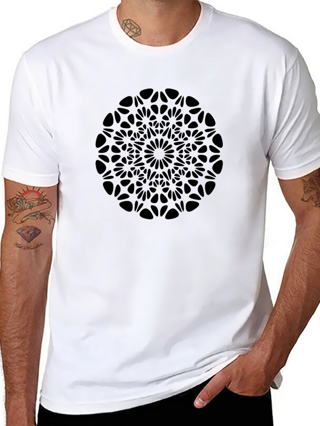 Black Mandala Graphic T-Shirt