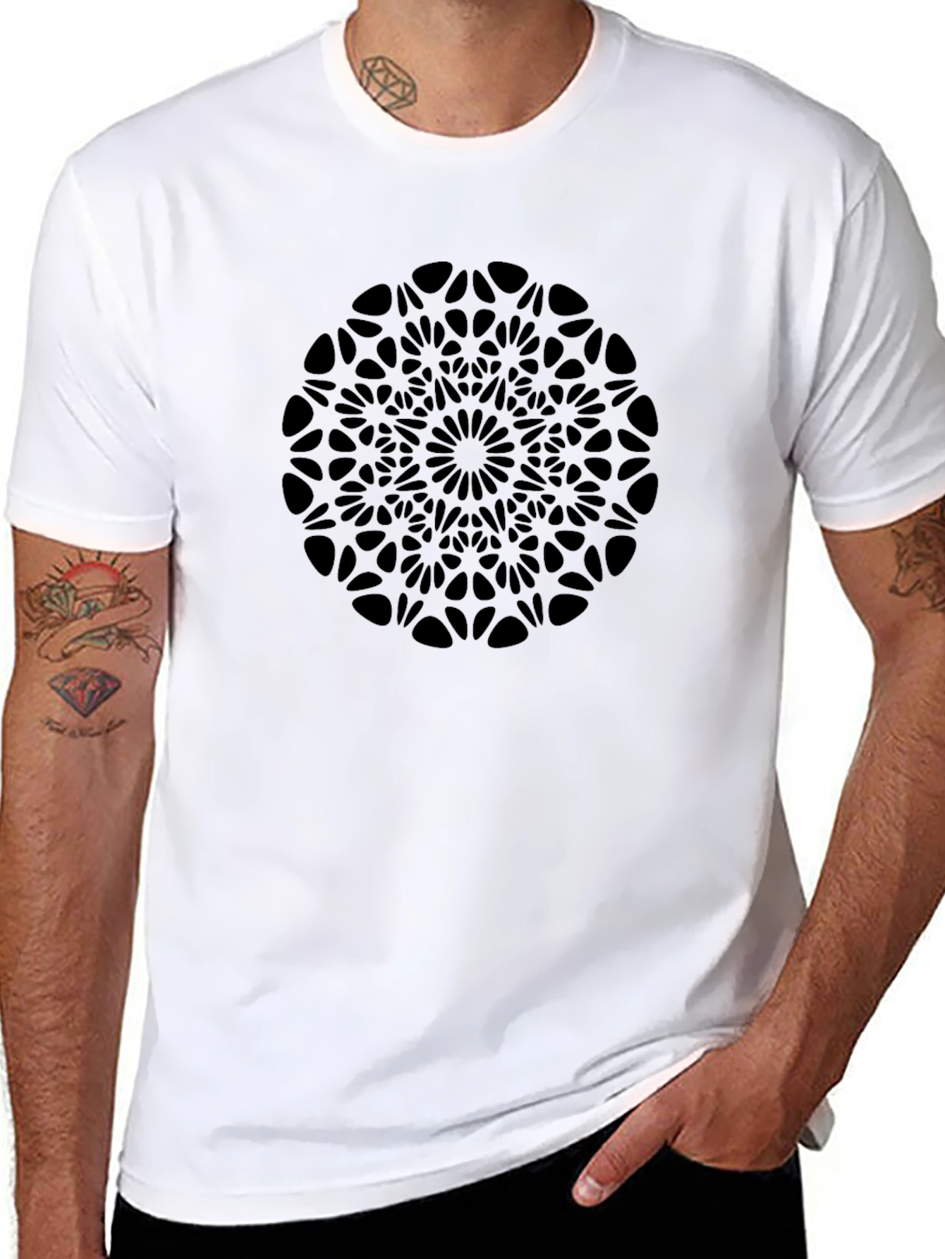 Black Mandala Graphic T-Shirt