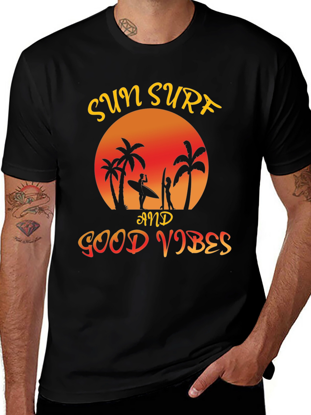 Sun Surf Good Vibes Graphic Tee - Relaxed Fit