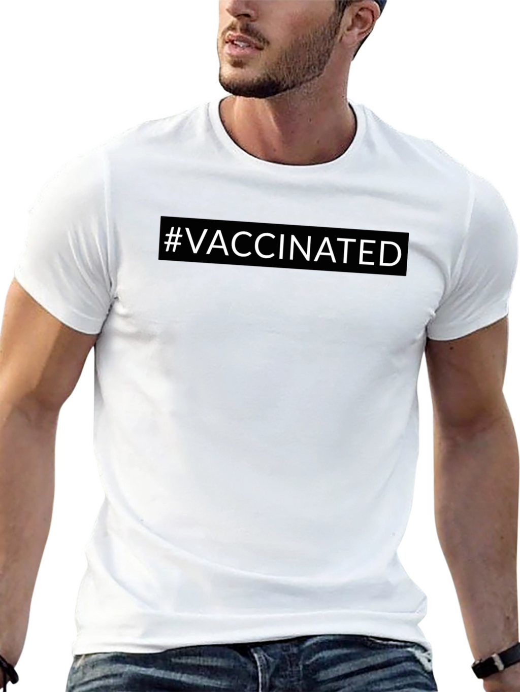 Vaccinated T-Shirt - Modern Black Tee