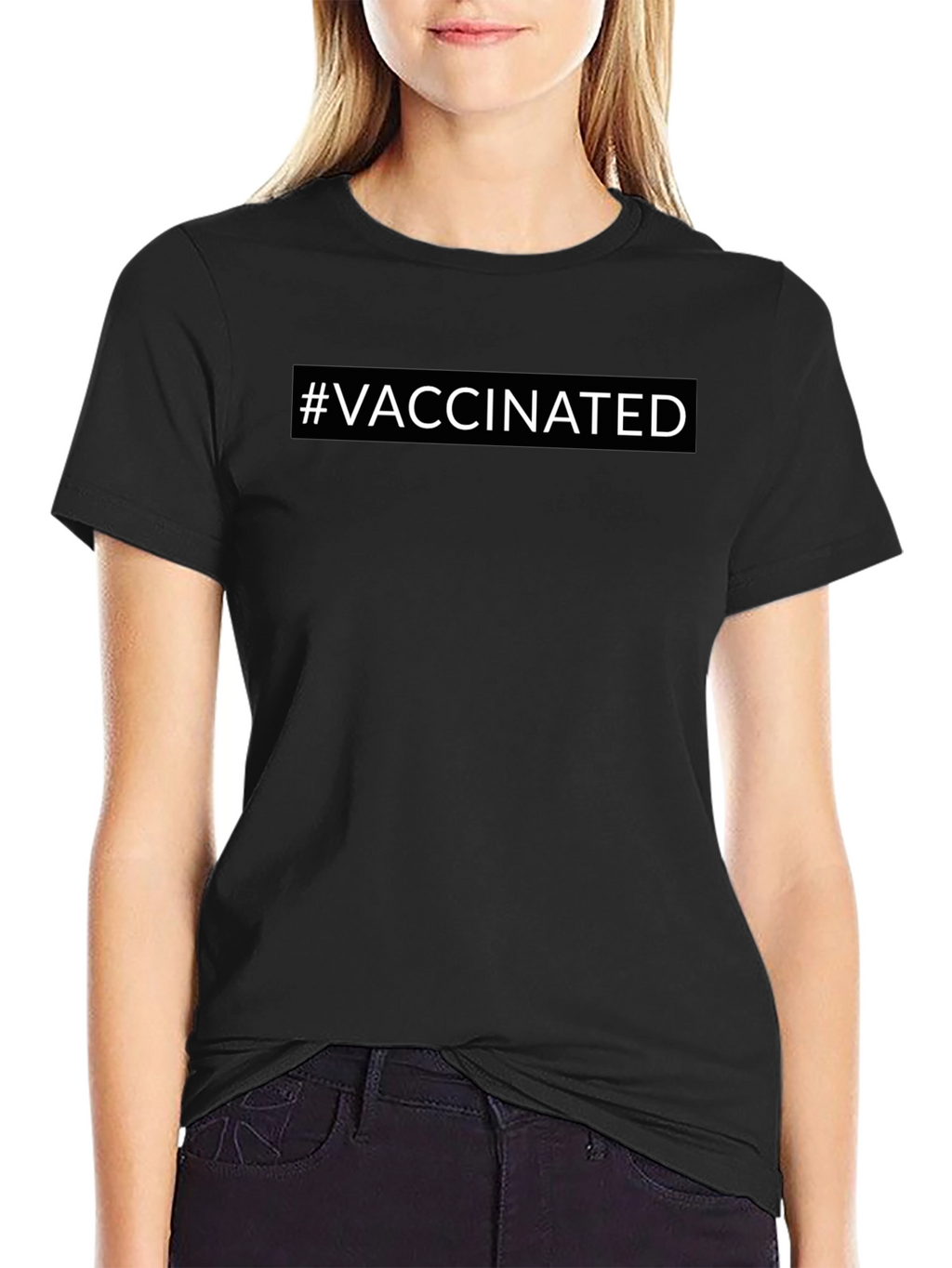 Vaccinated T-Shirt - Modern Black Tee
