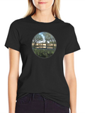 Modern House Graphic Black T-Shirt
