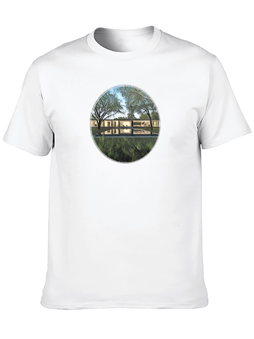 Modern House Graphic Black T-Shirt
