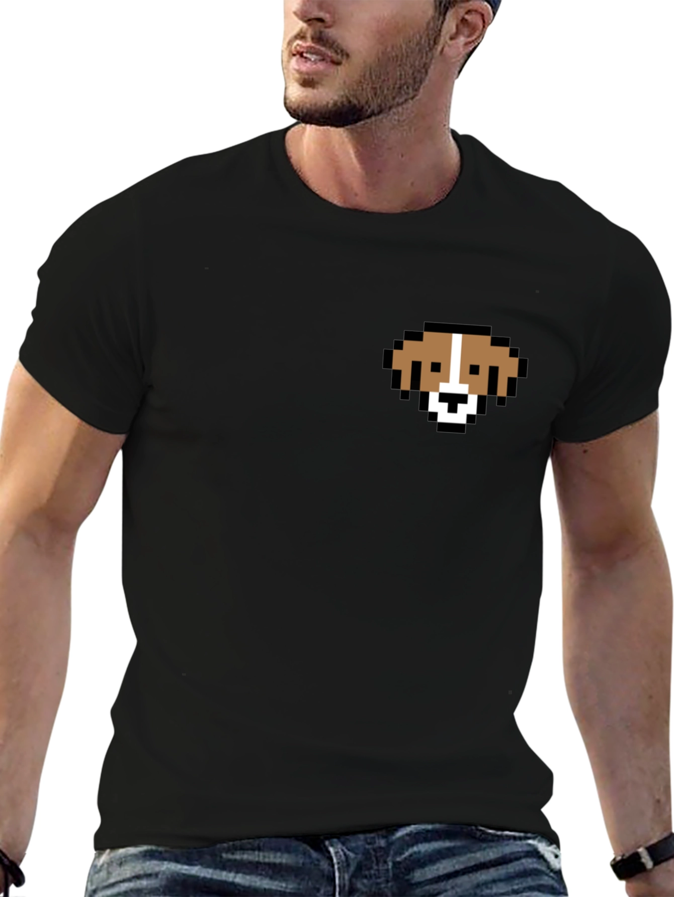 Pixel Dog T-Shirt – Retro Minimalist Dog Lover Tee