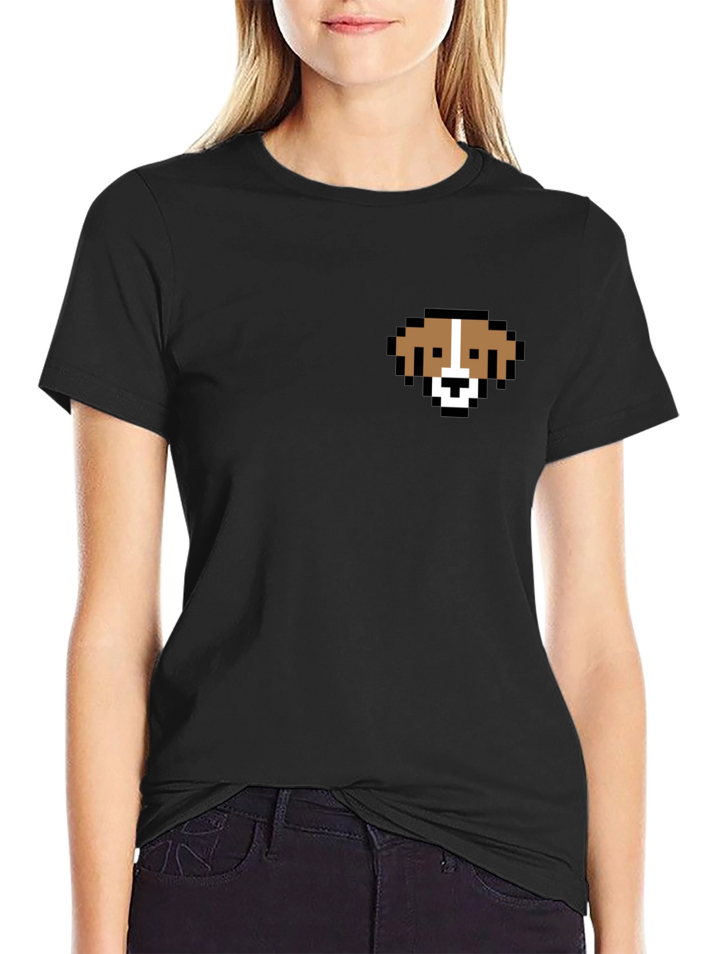Pixel Dog T-Shirt – Retro Minimalist Dog Lover Tee
