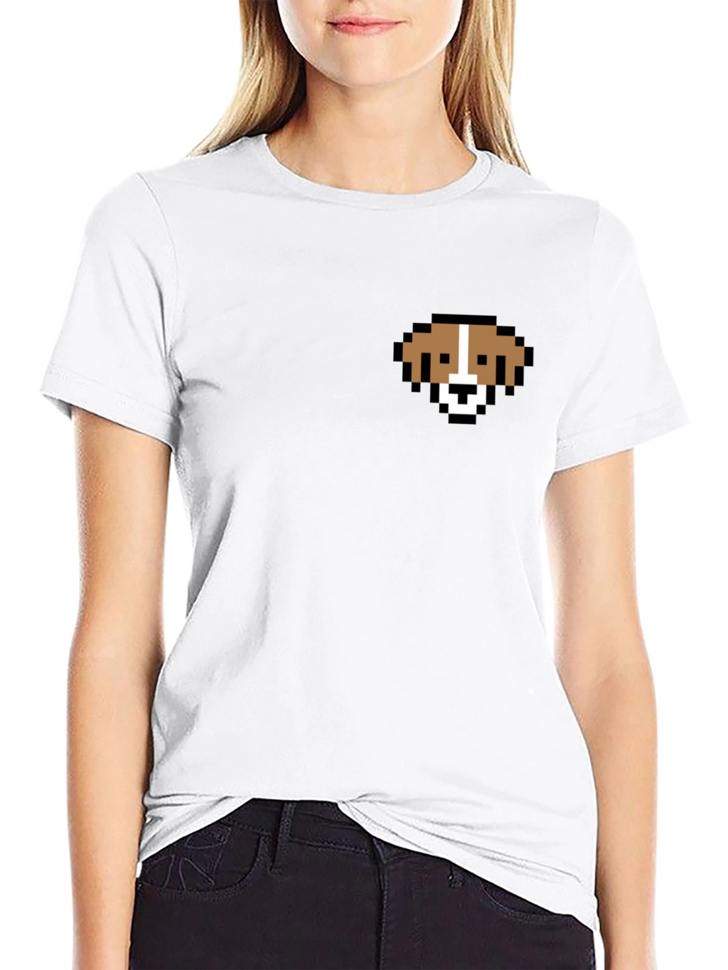 Pixel Dog T-Shirt – Retro Minimalist Dog Lover Tee