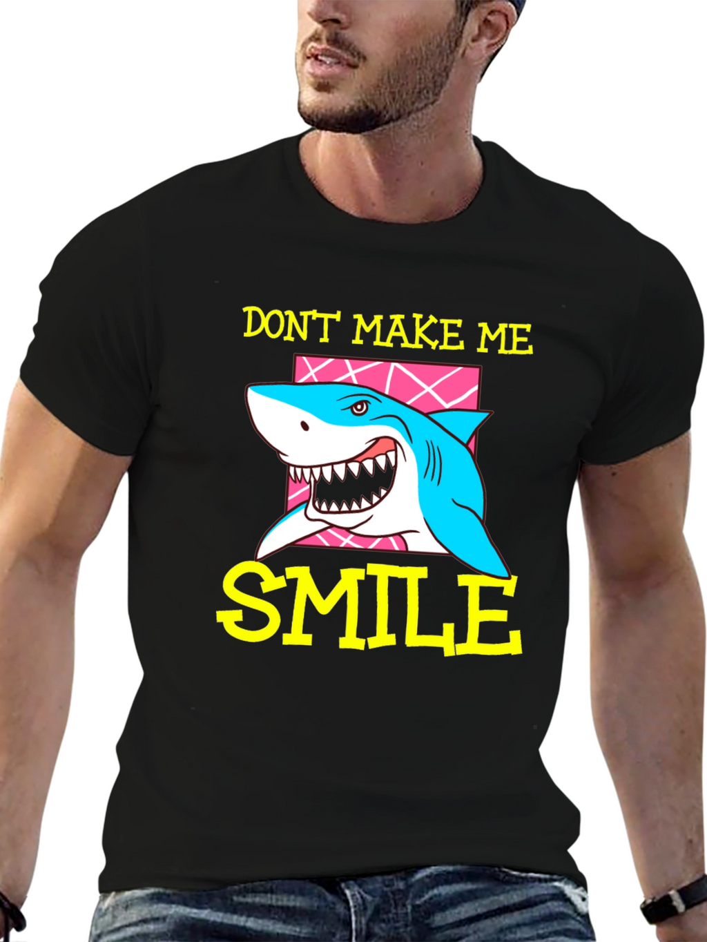 Dont Make Me Smile Shark Graphic T-Shirt