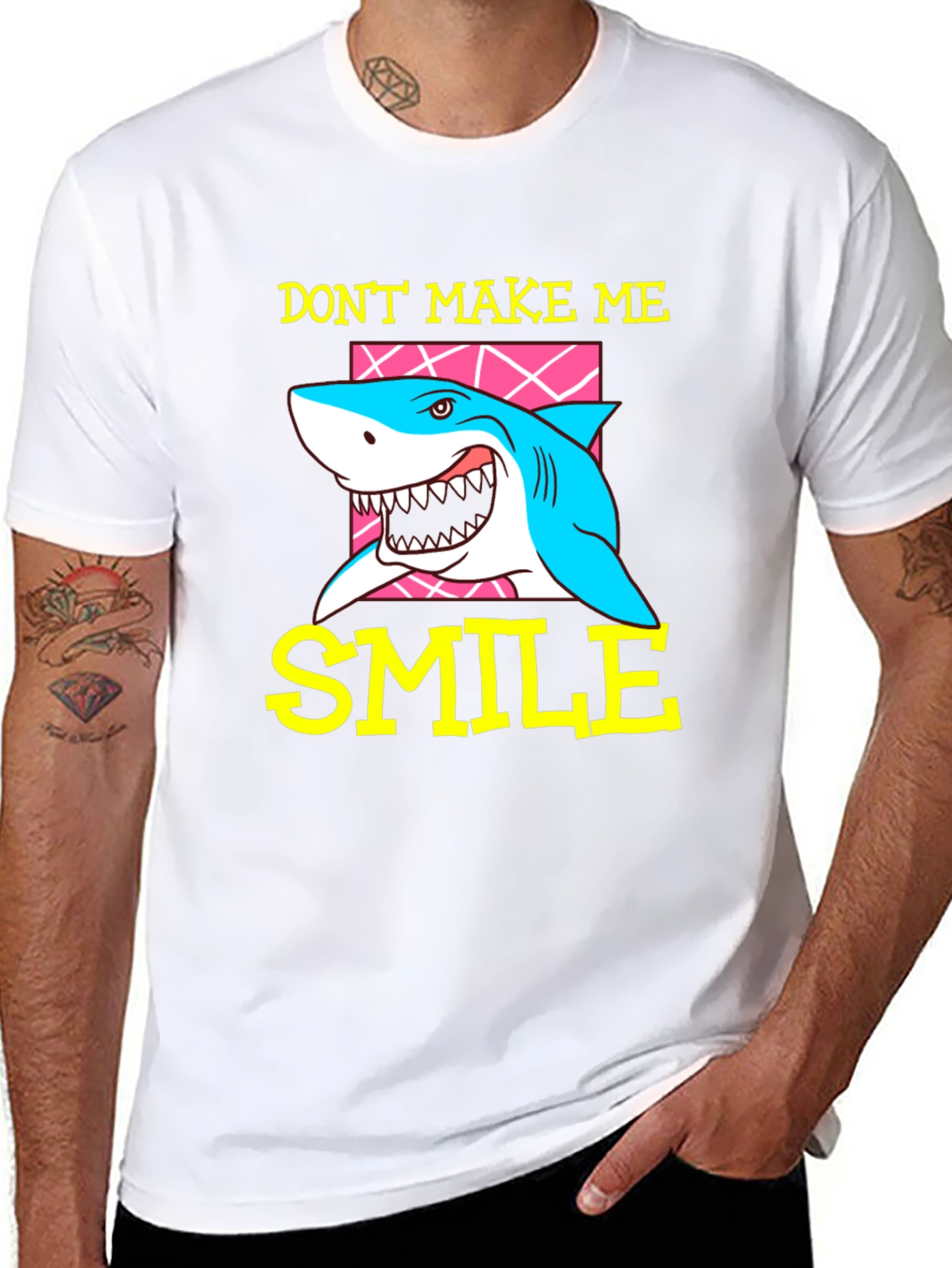 Dont Make Me Smile Shark Graphic T-Shirt